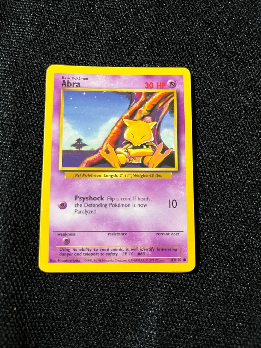 Abra Pokémon Trading Card - Purple & Yellow - Lot of 8